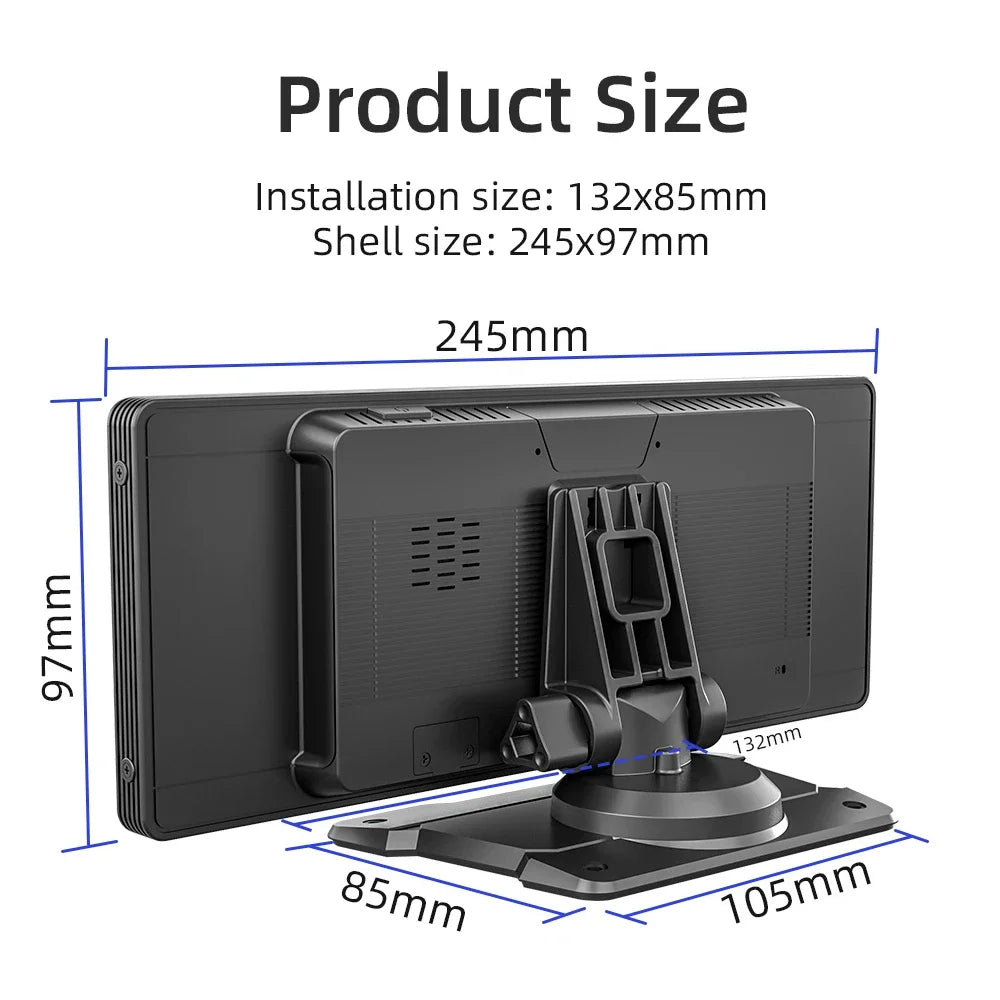 Wireless Carplay/Android Car Monitor